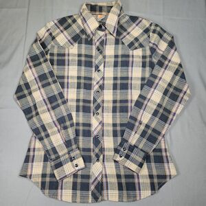 Lady Maverick Womens Size 36 (M) Red Long Sleeve Black Pearl Snap Plaid Top